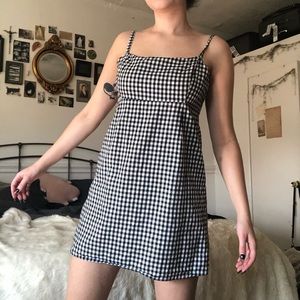 Black and white gingham dress